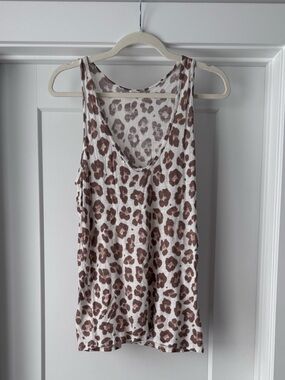 J. Crew Brown Leopard Print Tank Top